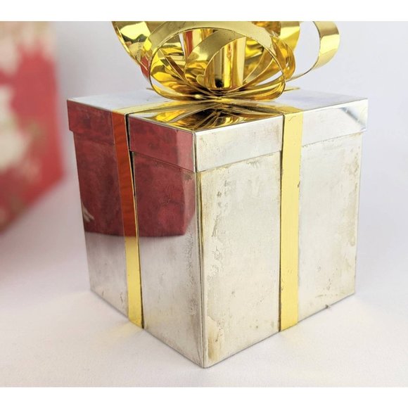 Set of 3 Vtg Silver Gold Taper Candle Holders Gift Boxes Christmas Holiday Decor - Picture 7 of 9